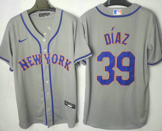 Authentic Men's Edwin Diaz Royal Blue Alternate Jersey - #39 Baseball New  York Mets Flex Base