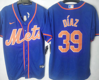 Nike Men's Replica New York Mets Pete Alonso #20 Blue Cool Base Jersey