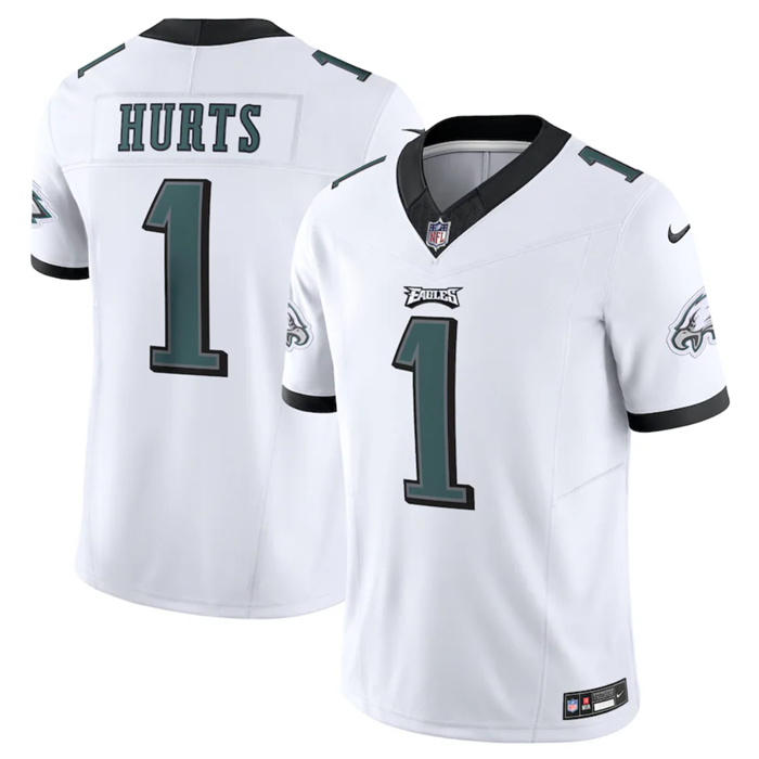 Men's Philadelphia Eagles 1 Jalen Hurts Black 2023 F.U.S.E. Vapor Untouchable Limited Stitched