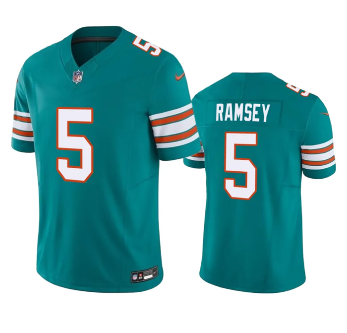 Men's Miami Dolphins 5 Jalen Ramsey White 2023 F.U.S.E Vapor Limited