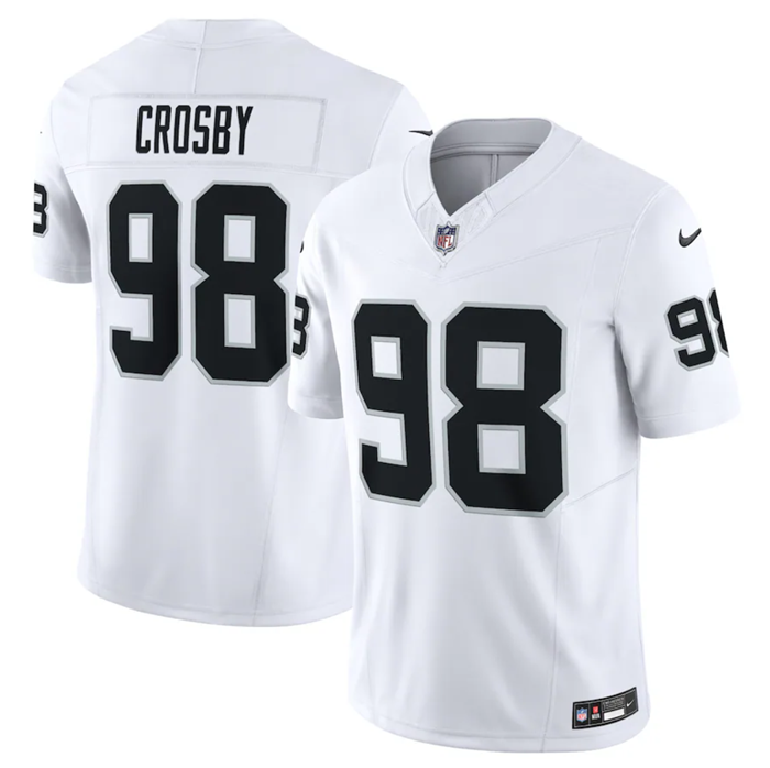 Men's Las Vegas Raiders #98 Maxx Crosby Black 2023 F.U.S.E Vapor ...