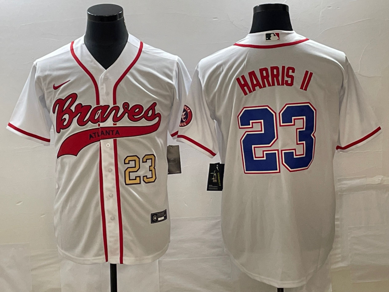 Nike Men's Replica Atlanta Braves Acuna Jr. #13 White Cool Base Jersey