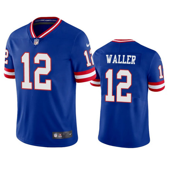 Men's New York Giants 12 Darren Waller Blue Vapor Untouchable Limited