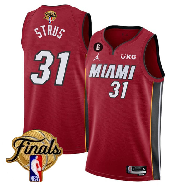 Men's Miami Heat #22 Jimmy Butler Black 2023 Finals Icon Edition With ...