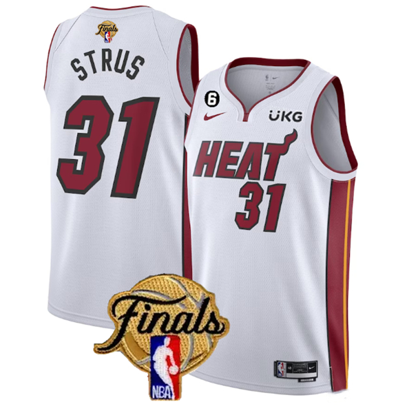 Men's Miami Heat 31 Max Strus White 2023 Finals Association Edition