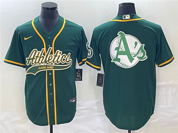 Men's Oakland Athletics Green Team Big Logo Cool Base Stitched Baseball  Jersey 003 on sale,for Cheap,wholesale from China