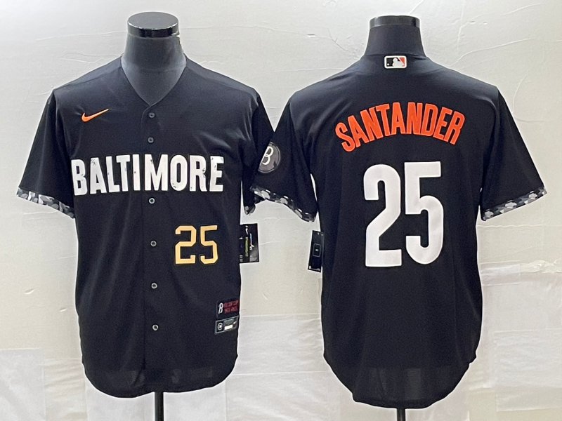 Men's Baltimore Orioles 35 Adley Rutschman Number Black 2023 City