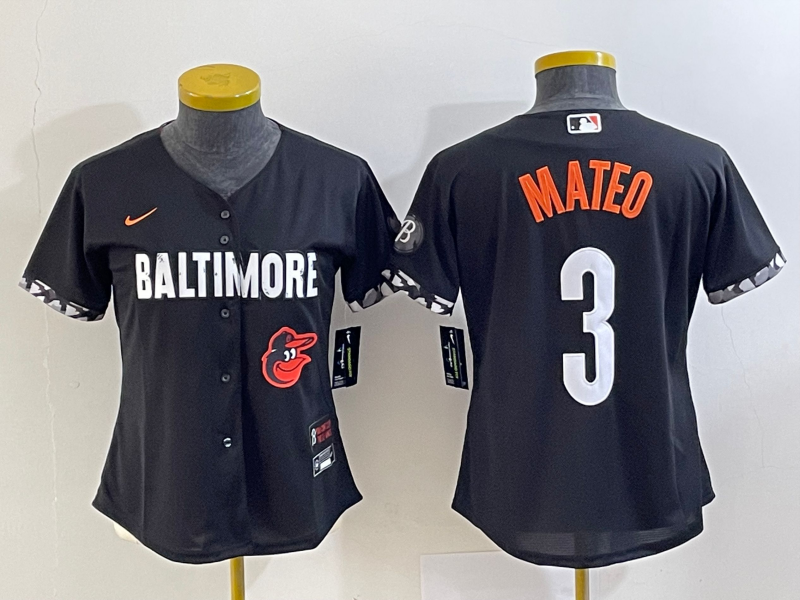 Youth Baltimore Orioles Blank Black 2023 City Connect Cool Base