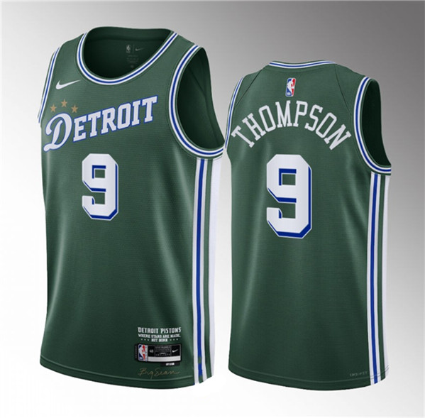 Men's Detroit Pistons 9 Ausar Thompson Black 2023 Draft Statement