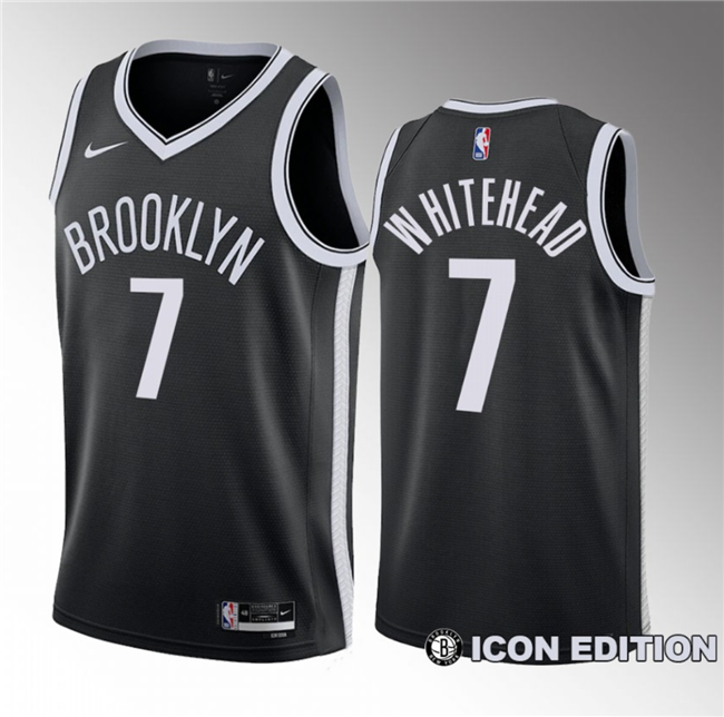 Men's Brooklyn Nets 7 Dariq Whitehead White 2023 Draft Classic Edition