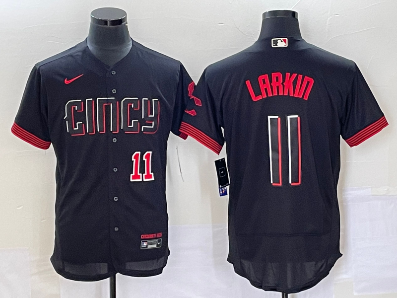 Men's Cincinnati Reds 19 Joey Votto Number Black 2023 City Connect
