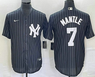 Nike Men's New York Yankees Black Cool Base Blank Jersey