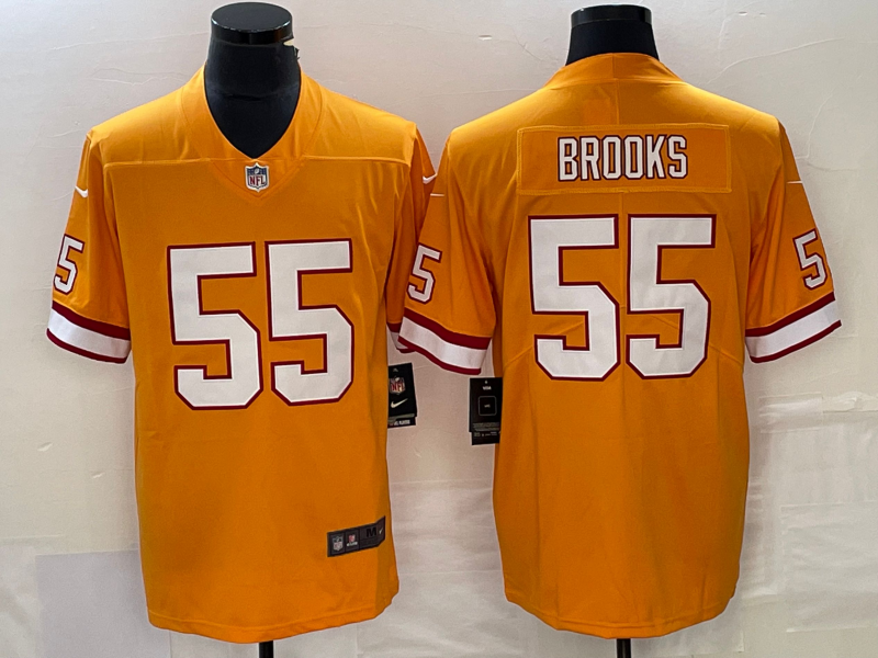 Men's Mitchell & Ness Derrick Brooks Orange Tampa Bay Buccaneers Legacy Replica Jersey Size: Small