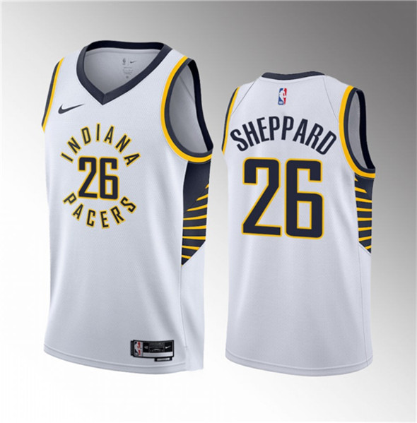 Men's Indiana Pacers 26 Ben Sheppard Yellow 2023 Draft Statement