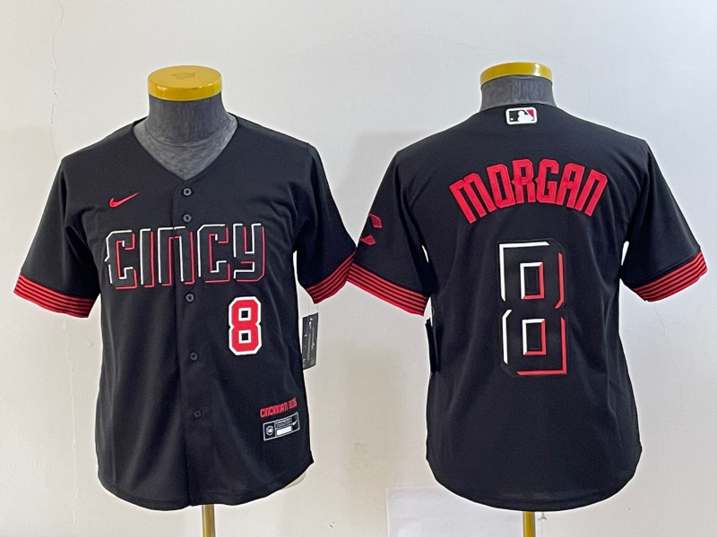 Youth Cincinnati Reds 44 Elly De La Cruz Number Black 2023 City
