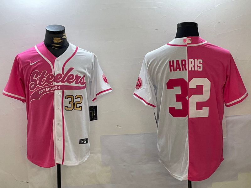 Men's Pittsburgh Steelers #32 Franco Harris Franco Harris Franco Harris 2024 Arctic Red White Salute To Service Stitched Baseball Jersey