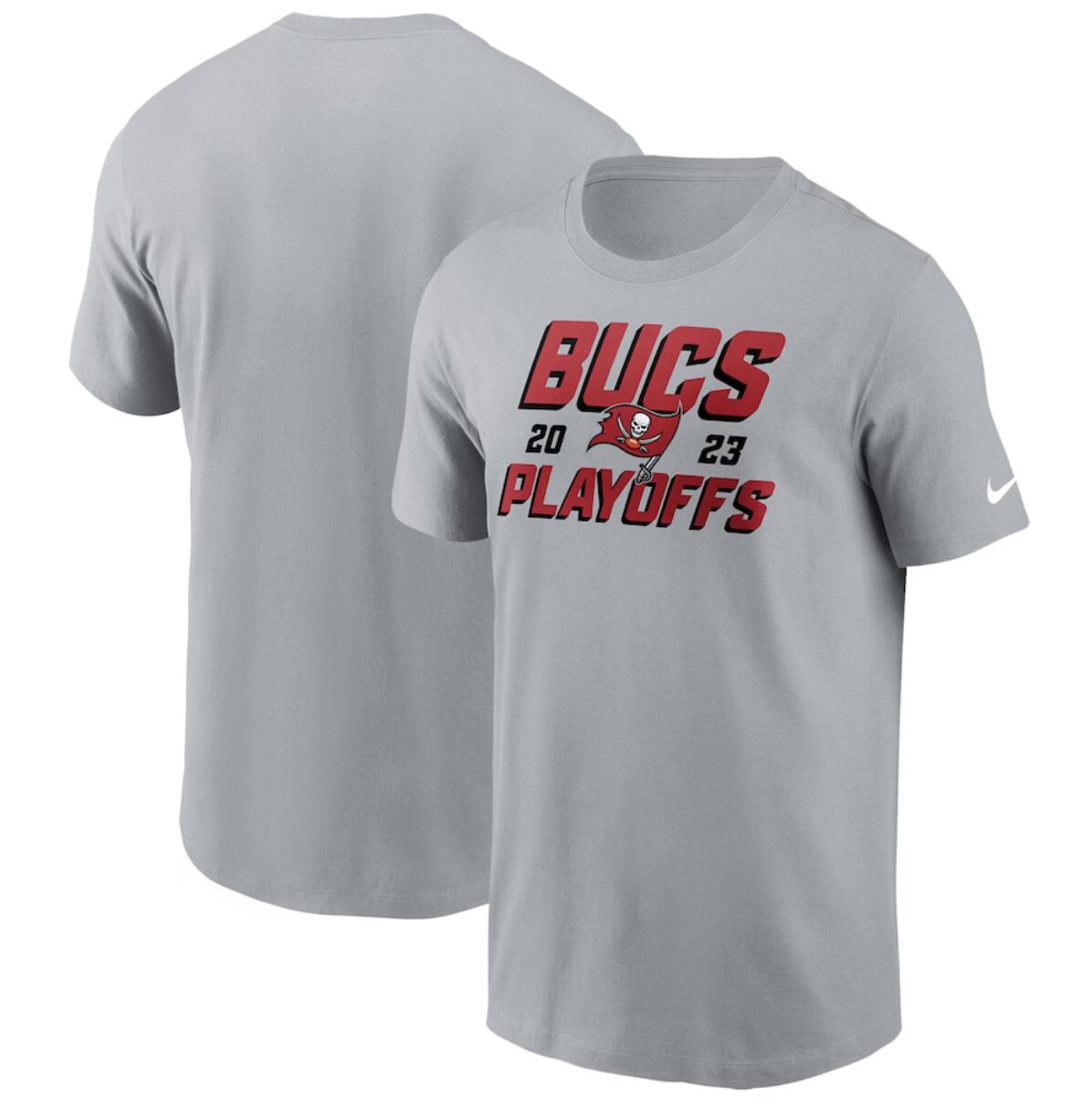 Men's Tampa Bay Buccaneers Gray 2023 Playoffs Iconic TShirt on sale