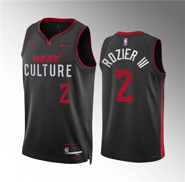 Men's Miami Heat #2 Terry Rozier III Black 2023-24 City Edition ...