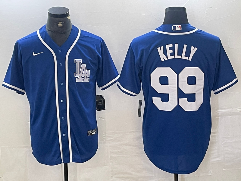 Men's Los Angeles Dodgers #99 Joe Kelly Blue Cool Base Stitched Baseball Jersey on sale,for 