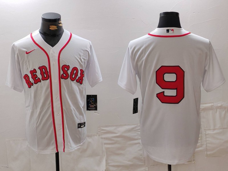 Men's Boston Red Sox #9 Ted Williams White Cool Base Stitched Jersey