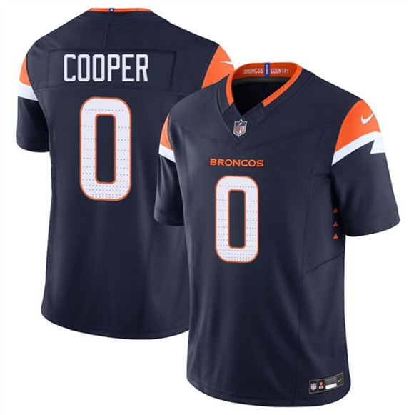 Men's Denver Broncos #0 Jonathon Cooper Navy F.U.S.E. Vapor Limited Football Stitched Jersey