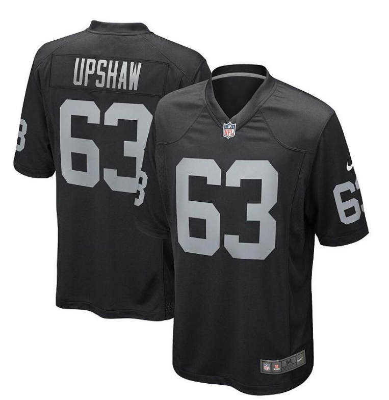 Men's Las Vegas Raiders #63 Gene Upshaw Black Vapor Football Stitched Jersey