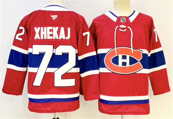 Men's Montreal Canadiens #72 Arber Xhekaj Red 2024-25 Stitched Jersey