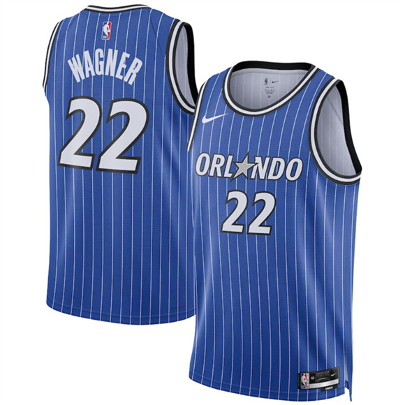 Men's Orlando Magic #22 Franz Wagner Blue 2025 Icon Edition Stitched Basketball Jersey