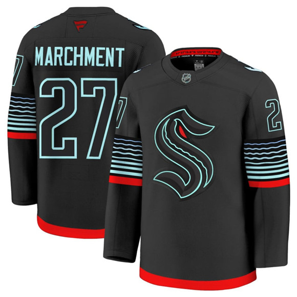 Men's Seattle Kraken #27 Mason Marchment Black Alternate Stitched Hockey Jersey
