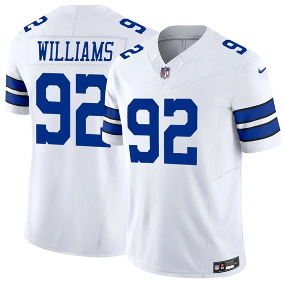 Men's Dallas Cowboys #92 Quinnen Williams White 2025 F.U.S.E Vapor Untouchable Limited Football Stitched Jersey