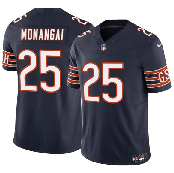 Men's Chicago Bears #25 Kyle Monangai Navy 2025 F.U.S.E. Vapor Untouchable Limited Football Stitched Jersey