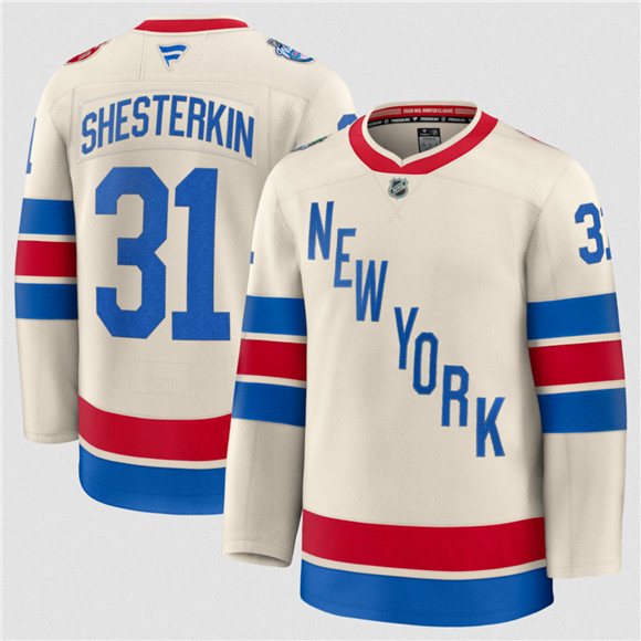 Men's New York Rangers #31 Igor Shesterkin Cream 2026 Winter Classic Stitched Hockey Jersey