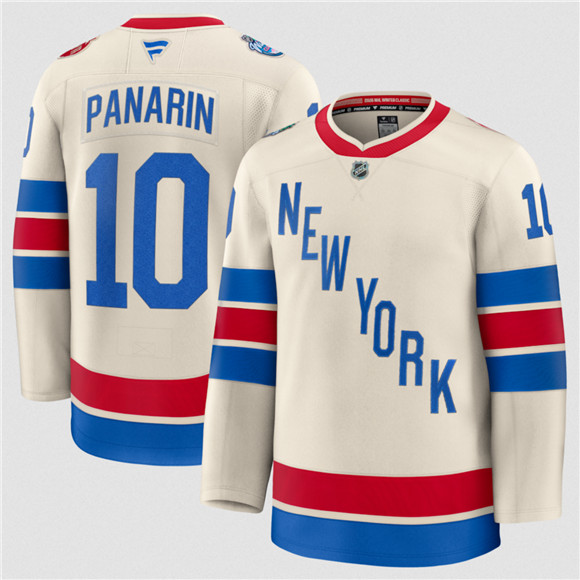 Men's New York Rangers #10 Artemi Panarin Cream 2026 Winter Classic Stitched Hockey Jersey