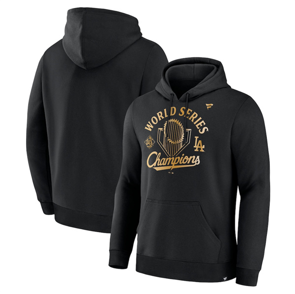 Men's Los Angeles Dodgers Black 2025 World Series Champions Locker Room Parade Pullover Hoodie