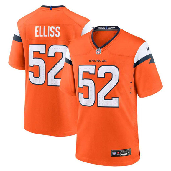 Men's Denver Broncos #52 Jonah Elliss Orange Vapor Limited Football Stitched Game Jersey