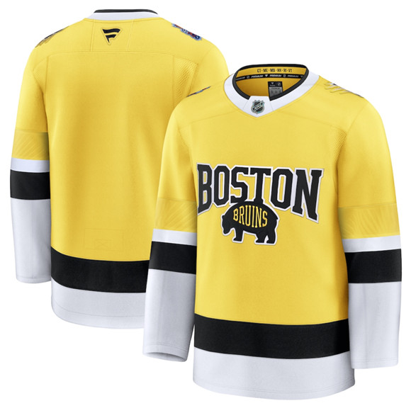 Men's Boston Bruins Blank Gold 2026 Stadium Series Stitched Hockey Jersey