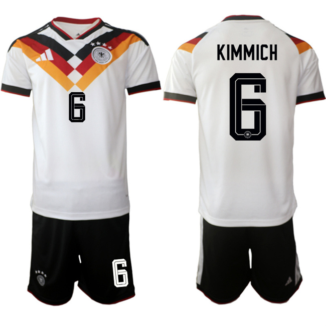 Men's Germany #6 Joshua Kimmich White 2025-26 Home Soccer Jersey Suit