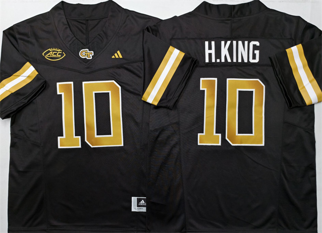 Men's Georgia Tech Yellow Jackets #10 Haynes King Black F.U.S.E. Limited Stitched Jersey