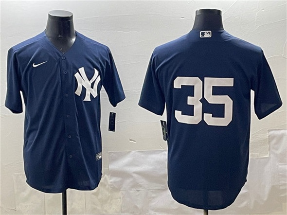 Men's New York Yankees #35 Cody Bellinger Navy Cool Base Stitched Baseball Jersey