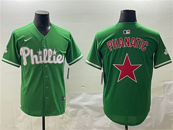 Men's Philadelphia Phillies Phanatic Green Limited Stitched Jersey
