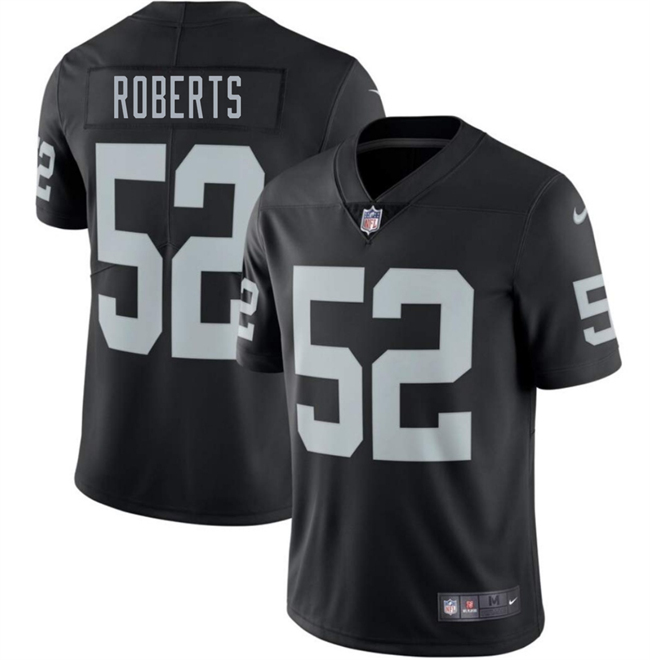 Men's Las Vegas Raiders #52 Elandon Roberts Black 2025 Vapor Football Stitched Jersey
