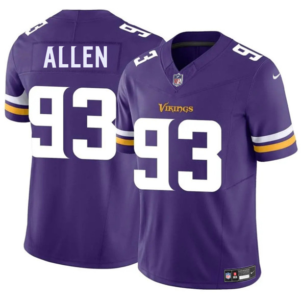 Men's Minnesota Vikings #93 Jonathan Allen Purple 2025 F.U.S.E. Vapor Limited Football Stitched Jersey