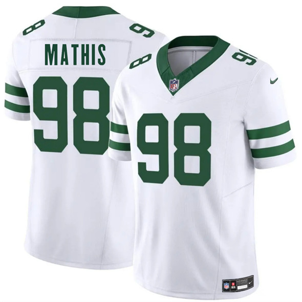 Men's New York Jets #98 Phidarian Mathis White 2025 F.U.S.E. Vapor Untouchable Limited Football Stitched Jersey