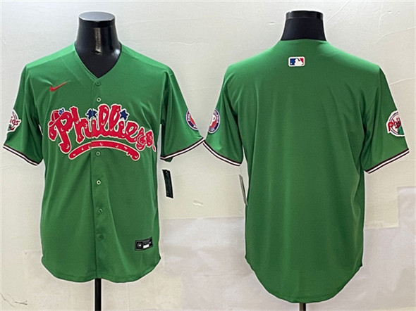 Men's Philadelphia Phillies Blank Green Phanatic Limited Stitched Jersey