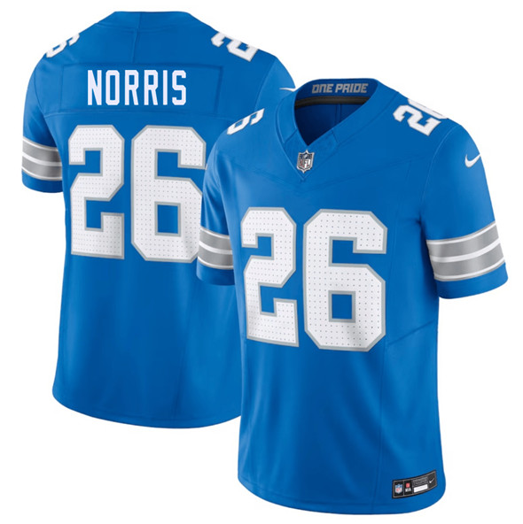Men's Detroit Lions #26 Morice Norris Blue 2025 F.U.S.E. Vapor Limited Football Stitched Jersey