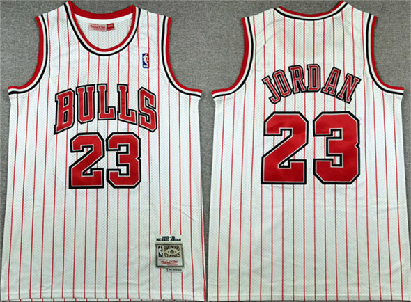 Men's Chicago Bulls #23 Michael Jordan White Stitched Basketball Jersey