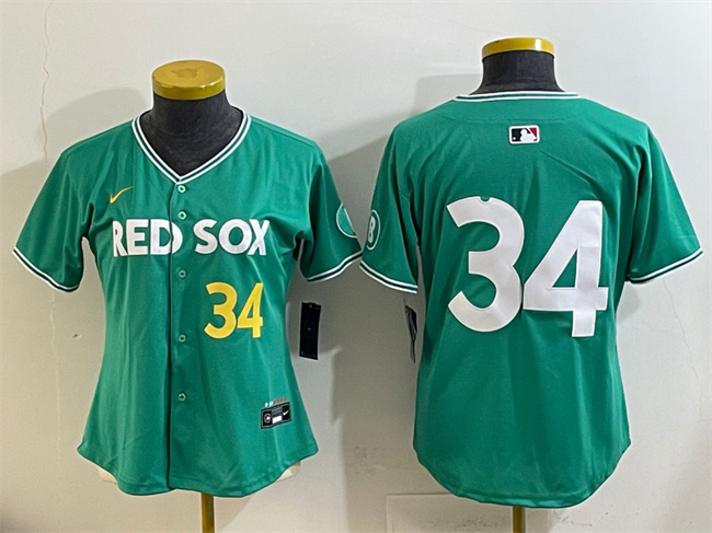 Youth Boston Red Sox #34 David Ortiz Green 2025 City Connect Limited Stitched Baseball Jersey