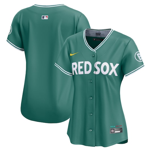 Women's Boston Red Sox Blank Green 2025 City Connect Limited Stitched Baseball Jersey(Run Small)