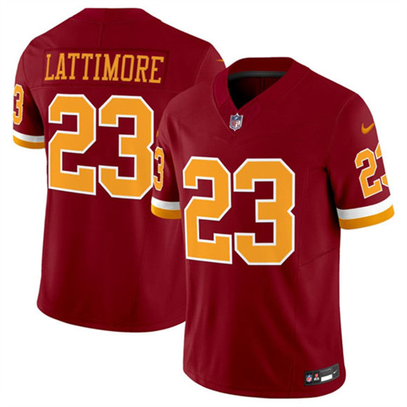 Men's Washington Commanders #23 Marshon Lattimore Burgundy 2025 F.U.S.E. Throwback Limited Football Stitched Jersey