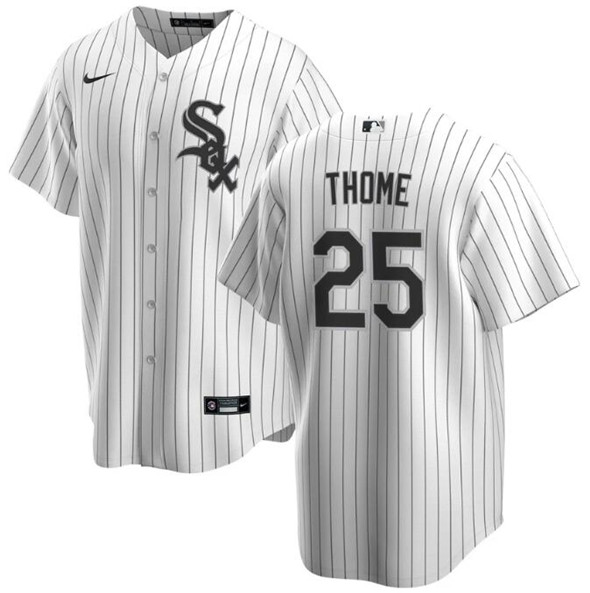 Men's Chicago White Sox #25 Jim Thome White Cool Base Stitched Baseball Jersey